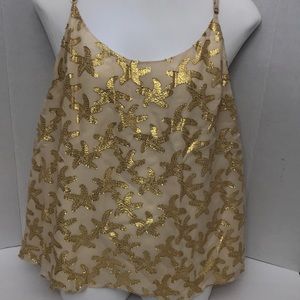 Lilly Pulitzer size m beige  gold starfish top